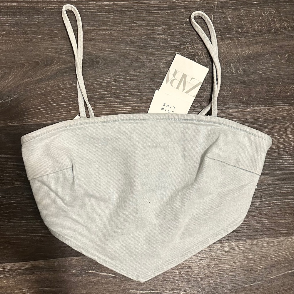 Zara denim top!
